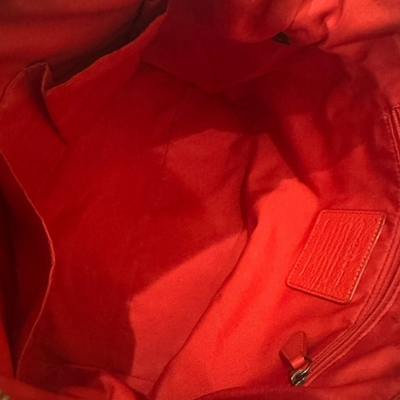 Coach Mickie Satchel Orange Leather bag multicolored bag - Picture 5 of 5